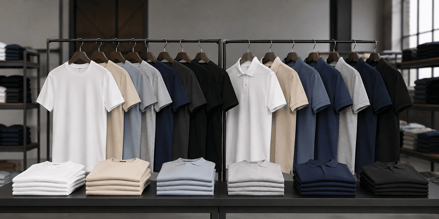 Plain and polo t-shirts for wholesale businesses